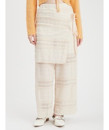 ラップスカート付きレースパンツ