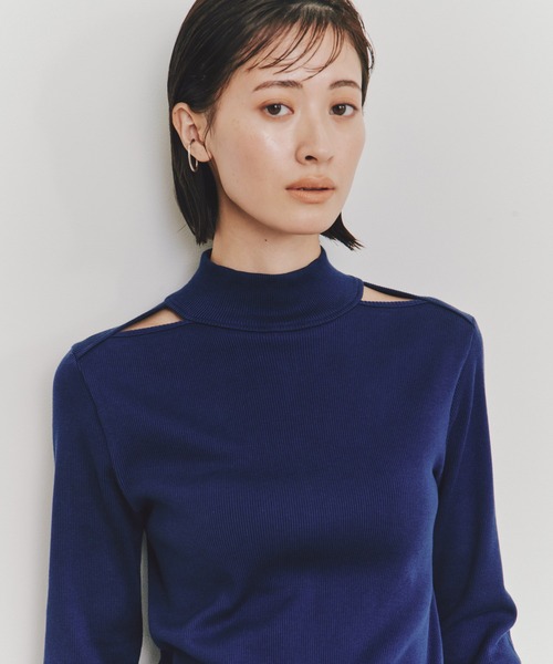 【最終価格】♡ユナイテッドトウキョウ　プリーツロングスリーブトップス 2way】ソフトタッチロングスリーブトップス/ソフトタッチスリット