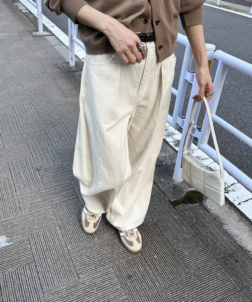 JOURNAL STANDARD（ジャーナルスタンダード）の「ワイドコールパンツ（その他パンツ・レディース・アイボリー/ブラウン/ピンク・36/38/40）」の7枚目の写真