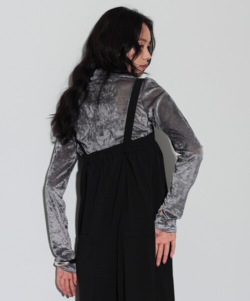 GALLEST（ギャレスト）の「◆フロッキーチュールシアートップス（Tシャツ/カットソー・レディース・ブラック/アイボリー/グレー・38）」の16枚目の写真