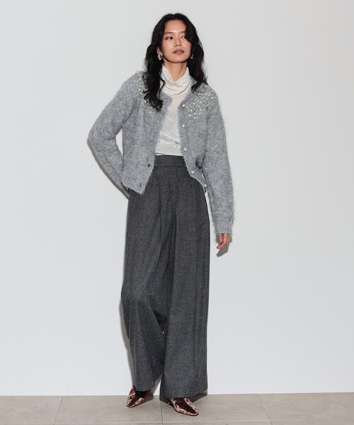 GALLEST（ギャレスト）の「◆フロッキーチュールシアートップス（Tシャツ/カットソー・レディース・ブラック/アイボリー/グレー・38）」の19枚目の写真