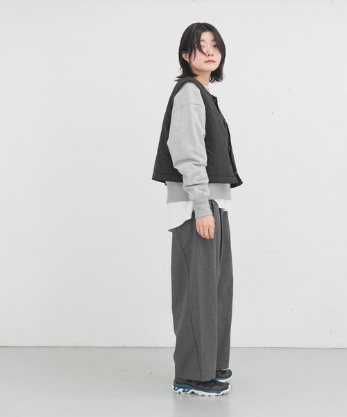 EKAL（エカル）の「タックカーブラインパンツ（その他パンツ・レディース・ブラウン/グレー/ブラック・ONE）」の6枚目の写真