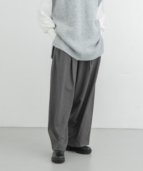 EKAL（エカル）の「タックカーブラインパンツ（その他パンツ・レディース・ブラウン/グレー/ブラック・ONE）」の8枚目の写真