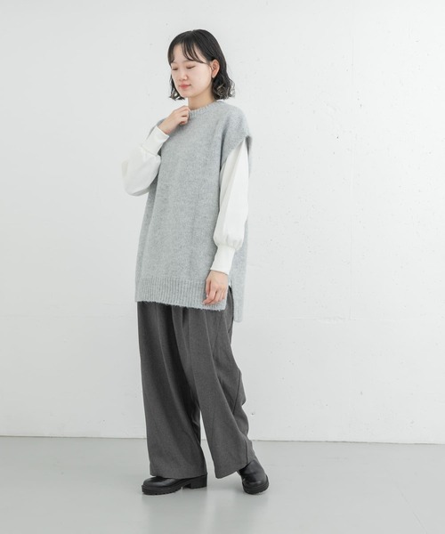 EKAL（エカル）の「タックカーブラインパンツ（その他パンツ・レディース・ブラウン/グレー/ブラック・ONE）」の12枚目の写真