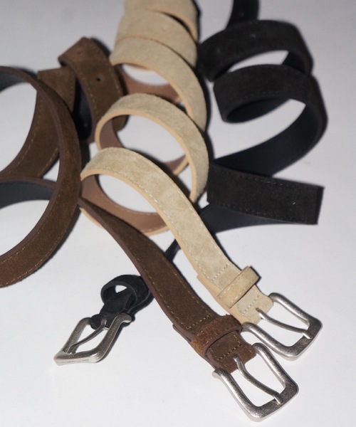 igi（イジ）の「SIMPLE SUEDE BELT / シンプルスエードベルト（ベルト・レディース・ブラック/ダークブラウン/ベージュ・FREE）」の4枚目の写真