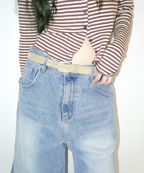 igi（イジ）の「SIMPLE SUEDE BELT / シンプルスエードベルト（ベルト・レディース・ブラック/ダークブラウン/ベージュ・FREE）」の17枚目の写真