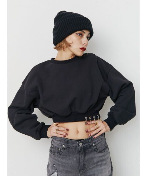 EVRIS（エヴリス）の「ダメージニット帽（ニットキャップ/ビーニー・レディース・ブラック/グレー・FREE）」の10枚目の写真