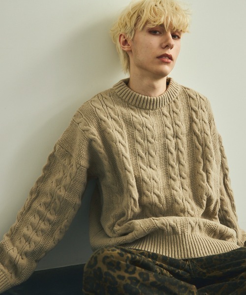 Simone Rocha x オーバーサイズ ケーブルセーター Simone Rocha x