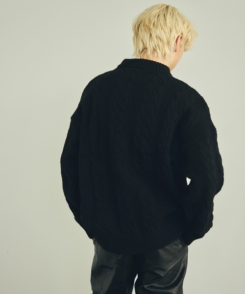 セール】オーバーサイズケーブルニットセーター（ニット/セーター