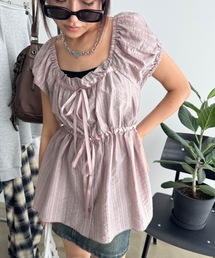 SHAGGIE | シアーストライプチュニックブラウス(シャツ/ブラウス)