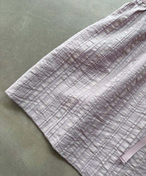 SHAGGIE（シャギー）の「シアーストライプチュニックブラウス（シャツ/ブラウス・レディース・ホワイト/ピンク/ブラック・FREE）」の8枚目の写真