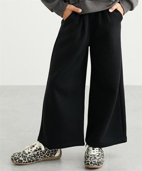 QUNTSTYLE(キュントスタイル)の「裏起毛 ワイドパンツ(その他パンツ・キッズ・ネイビー/ベージュ/ブラック/カーキ/ベージュ系/グリーン系/ブラック系・100/110/120/130/140/150/160)」の2枚目の写真