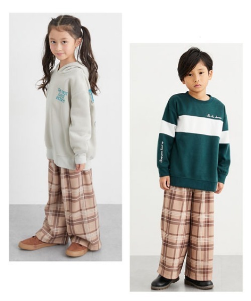 QUNTSTYLE(キュントスタイル)の「裏起毛 ワイドパンツ(その他パンツ・キッズ・ネイビー/ベージュ/ブラック/カーキ/ベージュ系/グリーン系/ブラック系・100/110/120/130/140/150/160)」の17枚目の写真