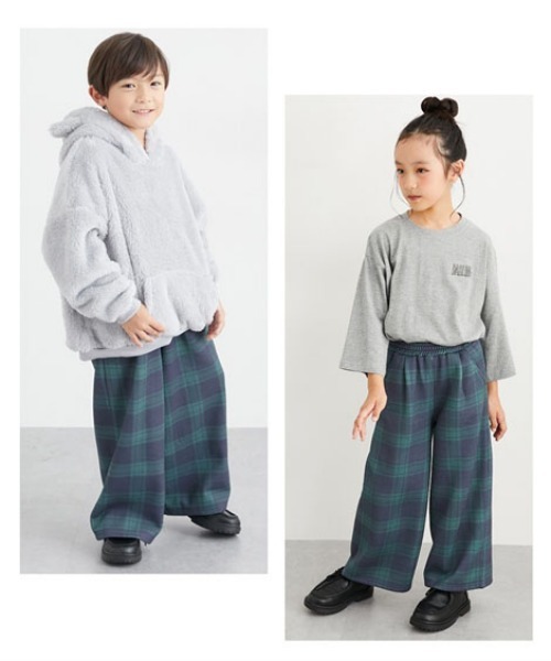 QUNTSTYLE(キュントスタイル)の「裏起毛 ワイドパンツ(その他パンツ・キッズ・ネイビー/ベージュ/ブラック/カーキ/ベージュ系/グリーン系/ブラック系・100/110/120/130/140/150/160)」の19枚目の写真