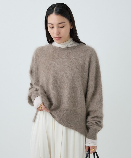 Chaos（カオス）の「Chaos(カオス)/ショートロンデリアライトニット（ニット/セーター・レディース・チャコール/ブラウン/サックスブルー/ライトグレー/ネイビー/ベージュ・FREE）」の5枚目の写真