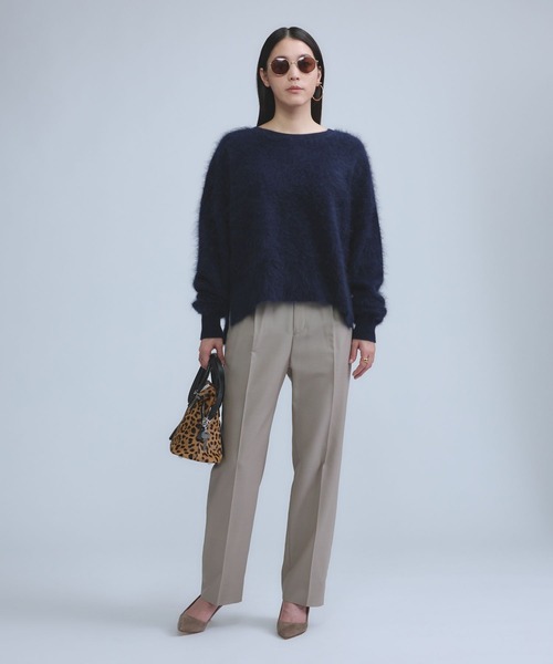 chaos カオス　アッシュククレアニット ネイビー Chaos（カオス）の「Chaos(カオス)/アッシュククレアニット（ニット