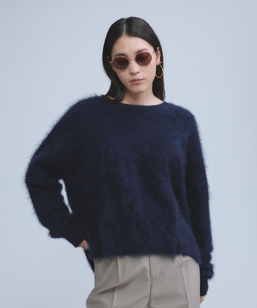 Chaos（カオス）の「Chaos(カオス)/ショートロンデリアライトニット（ニット/セーター・レディース・チャコール/ブラウン/サックスブルー/ライトグレー/ネイビー/ベージュ・FREE）」の10枚目の写真