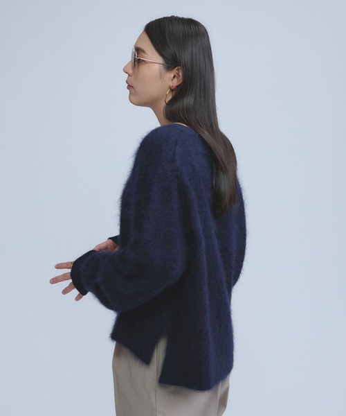 Chaos（カオス）の「Chaos(カオス)/ショートロンデリアライトニット（ニット/セーター・レディース・チャコール/ブラウン/サックスブルー/ライトグレー/ネイビー/ベージュ・FREE）」の11枚目の写真