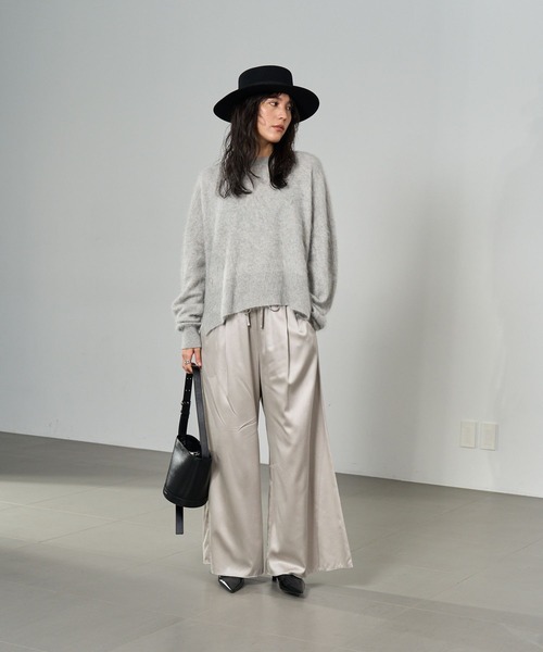 Chaos（カオス）の「Chaos(カオス)/ショートロンデリアライトニット（ニット/セーター・レディース・チャコール/ブラウン/サックスブルー/ライトグレー/ネイビー/ベージュ・FREE）」の14枚目の写真