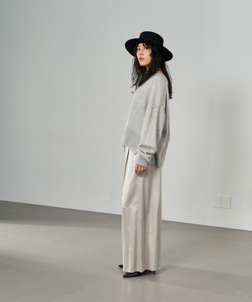 Chaos（カオス）の「Chaos(カオス)/ショートロンデリアライトニット（ニット/セーター・レディース・チャコール/ブラウン/サックスブルー/ライトグレー/ネイビー/ベージュ・FREE）」の15枚目の写真