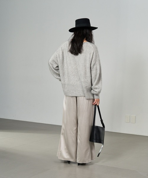 Chaos（カオス）の「Chaos(カオス)/ショートロンデリアライトニット（ニット/セーター・レディース・チャコール/ブラウン/サックスブルー/ライトグレー/ネイビー/ベージュ・FREE）」の16枚目の写真