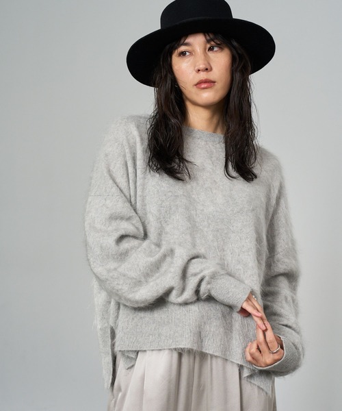 Chaos（カオス）の「Chaos(カオス)/ショートロンデリアライトニット（ニット/セーター・レディース・チャコール/ブラウン/サックスブルー/ライトグレー/ネイビー/ベージュ・FREE）」の17枚目の写真