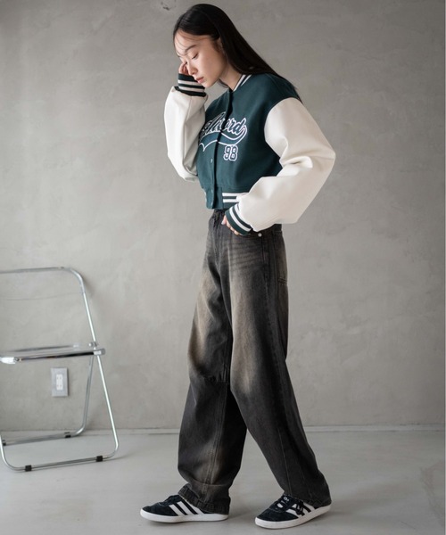 WEGO（ウィゴー）の「WEGO/スタジアムロゴショートスタジャン