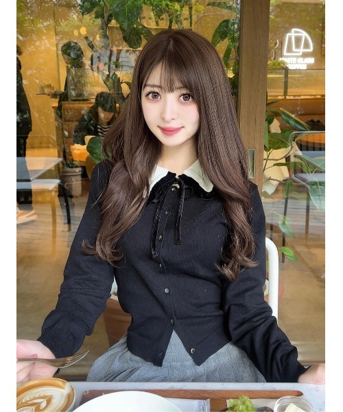 Darich（ダーリッチ）の「フリルカラーニットトップス（ニット/セーター・レディース・ブラウン/グレー/ブラック・FREE）」の2枚目の写真