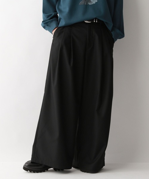 RAGEBLUE(レイジブルー)の「【WEB限定】TRストレッチ/スーパーワイドタックスラックス(スラックス・メンズ・グレー/ブラック・SMALL/MEDIUM/LARGE)」の6枚目の写真