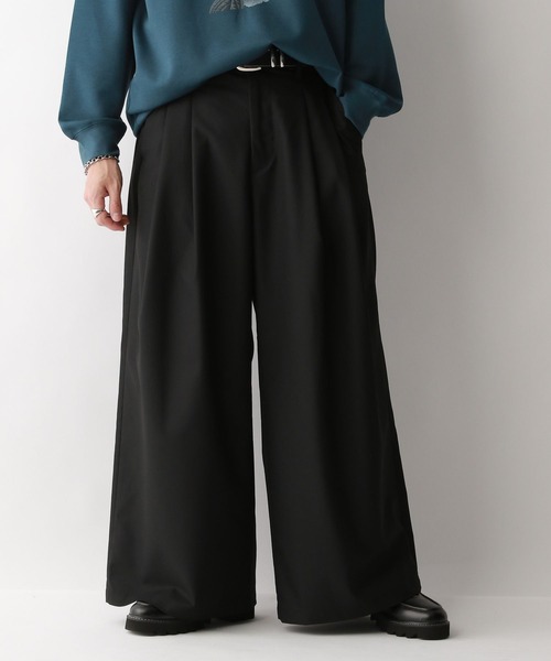 RAGEBLUE(レイジブルー)の「【WEB限定】TRストレッチ/スーパーワイドタックスラックス(スラックス・メンズ・グレー/ブラック・SMALL/MEDIUM/LARGE)」の5枚目の写真