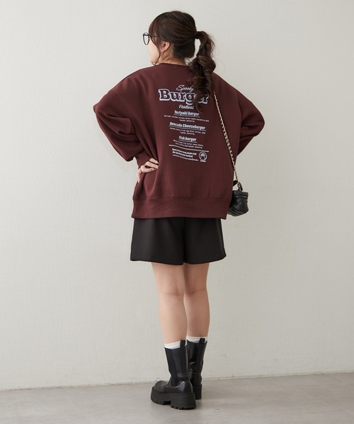 continuer de NICE CLAUP（コンティニューデナイスクラップ）の「ｵﾊﾞｹﾌﾟﾘﾝﾄｽｳｪｯﾄ（スウェット・レディース・ブラウン/スミクロ/アイボリー/グレー・FREE）」の19枚目の写真