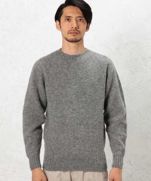 green label relaxing（グリーンレーベルリラクシング）の「[ジョンタロック]JOHN TULLOCH SHAGGY ニット◆（ニット/セーター・メンズ・ロイヤルブルー/グレー/オレンジ系その他/オリーブ・38/36/40）」の2枚目の写真