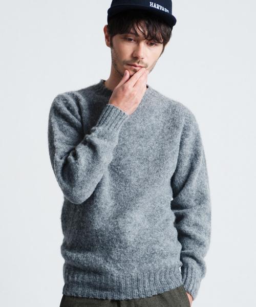 green label relaxing（グリーンレーベルリラクシング）の「[ジョンタロック]JOHN TULLOCH SHAGGY ニット◆（ニット/セーター・メンズ・ロイヤルブルー/グレー/オレンジ系その他/オリーブ・38/36/40）」の20枚目の写真