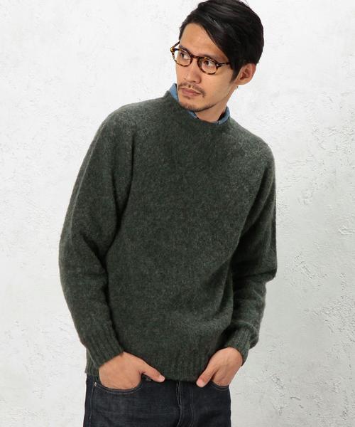 green label relaxing（グリーンレーベルリラクシング）の「[ジョンタロック]JOHN TULLOCH SHAGGY ニット◆（ニット/セーター・メンズ・ロイヤルブルー/グレー/オレンジ系その他/オリーブ・38/36/40）」の3枚目の写真