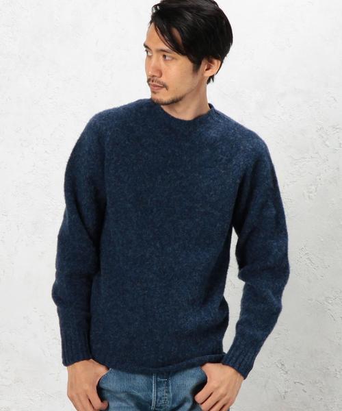 green label relaxing（グリーンレーベルリラクシング）の「[ジョンタロック]JOHN TULLOCH SHAGGY ニット◆（ニット/セーター・メンズ・ロイヤルブルー/グレー/オレンジ系その他/オリーブ・38/36/40）」の4枚目の写真