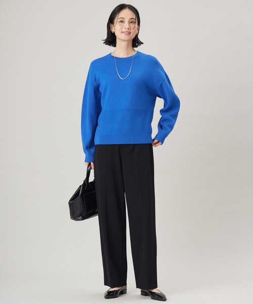 自由区（ジユウク）の「ライトフィールジャージーワイドストレート パンツ（その他パンツ・レディース・ネイビー系/ブラック系/ブルー系/ベージュ系・32）」の14枚目の写真