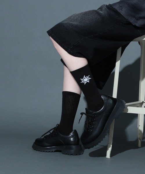 HARE（ハレ）の「MINIハレモチーフソックス(HARE)（ソックス/靴下・メンズ・ホワイト/ブラック・FREE）」の2枚目の写真