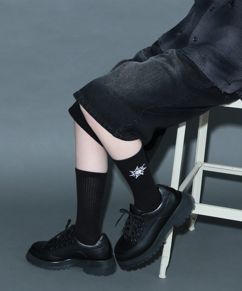 HARE（ハレ）の「MINIハレモチーフソックス(HARE)（ソックス/靴下・メンズ・ホワイト/ブラック・FREE）」の10枚目の写真