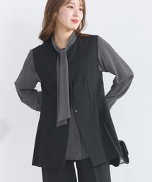 PICCIN | 【WEB限定】ストレッチツイルペプラムベスト(ベスト)