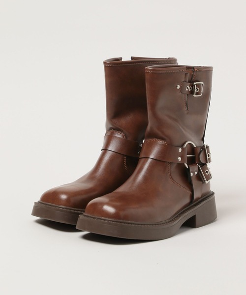 FOREVER 21（フォーエバー トゥエンティーワン）の「【2025SS】ミドルベルトブーツ（ブーツ・レディース・ブラウン/ブラック・LARGE/MEDIUM）」の5枚目の写真
