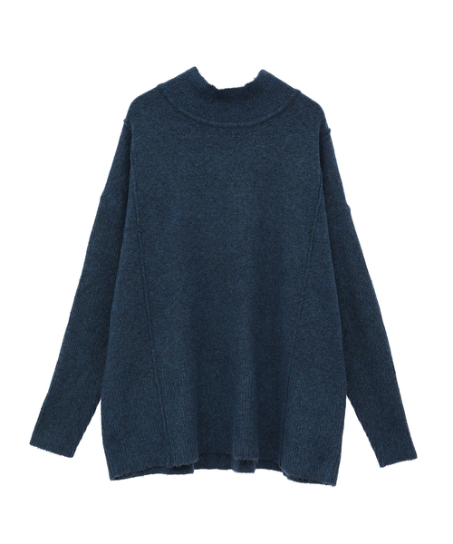 MELROSE claire(メルローズ クレール)の「ボトルネックチュニック(ニット/セーター・レディース・モカ/アイボリー/ブルーグリーン/ブラック・FREE)」の4枚目の写真