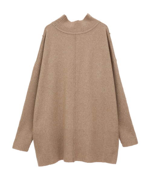 MELROSE claire(メルローズ クレール)の「ボトルネックチュニック(ニット/セーター・レディース・モカ/アイボリー/ブルーグリーン/ブラック・FREE)」の5枚目の写真