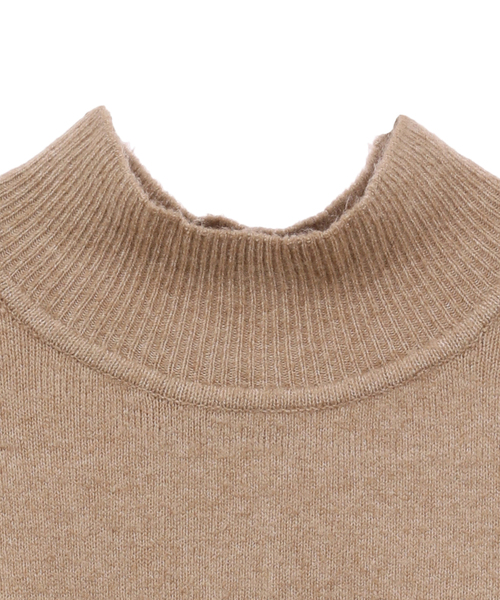 MELROSE claire(メルローズ クレール)の「ボトルネックチュニック(ニット/セーター・レディース・モカ/アイボリー/ブルーグリーン/ブラック・FREE)」の6枚目の写真
