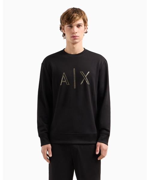 ARMANI EXCHANGE(アルマーニエクスチェンジ)の「【A|X アルマーニ エクスチェンジ】AXロゴ クルーネックスウェットプルオーバー(スウェット・メンズ・ブラック・LARGE/MEDIUM/SMALL/X-LARGE/X-SMALL)」の6枚目の写真