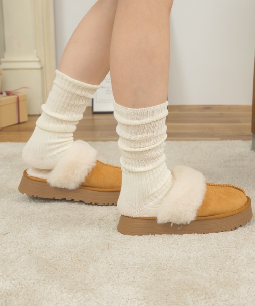 Birthday room（バースデイルーム）の「カラーリブソックス / color rib socks（ソックス/靴下・レディース・ピンク/ライトブルー/ブラック/アイボリー/グレー・FREE）」の8枚目の写真