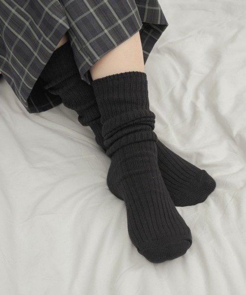 Birthday room（バースデイルーム）の「カラーリブソックス / color rib socks（ソックス/靴下・レディース・ピンク/ライトブルー/ブラック/アイボリー/グレー・FREE）」の10枚目の写真