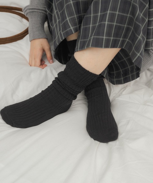 Birthday room（バースデイルーム）の「カラーリブソックス / color rib socks（ソックス/靴下・レディース・ピンク/ライトブルー/ブラック/アイボリー/グレー・FREE）」の11枚目の写真