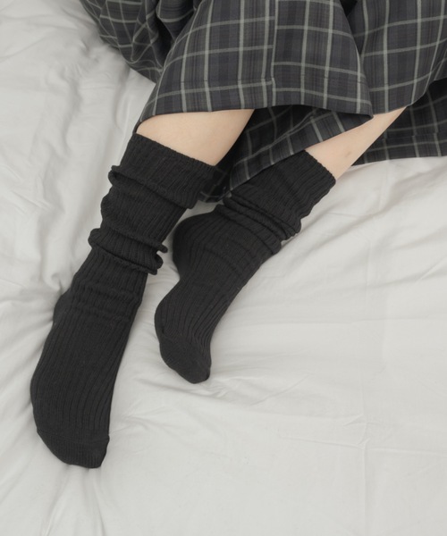 Birthday room（バースデイルーム）の「カラーリブソックス / color rib socks（ソックス/靴下・レディース・ピンク/ライトブルー/ブラック/アイボリー/グレー・FREE）」の14枚目の写真