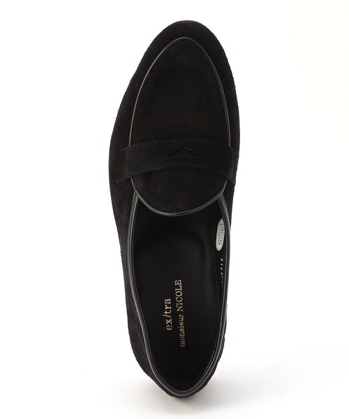 MONSIEUR NICOLE（ムッシュニコル）の「【ex/tra】スエードレザー スリップオン（スリッポン・メンズ・ブラック/グレー/ブラウン・25.5cm/26.5cm/27.5cm）」の6枚目の写真