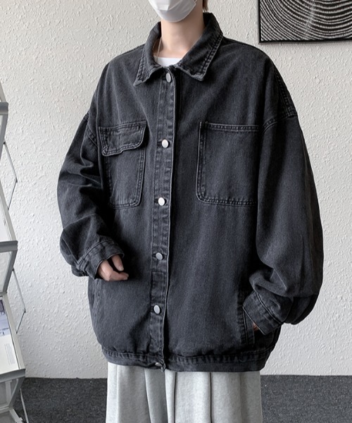 link lot(リンクロット)の「ルーズシルエットデニムジャケット(デニムジャケット・メンズ・ブルー/ブラック・L/M)」の8枚目の写真